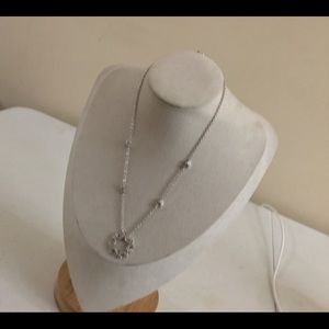 Sterling silver crystal necklace